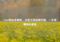 CSGO饰品全解析，从定义到品质价值，一文读懂核心差异