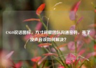 CSGO说话图标，方寸间藏团队沟通密码，亮了没声音该如何解决？