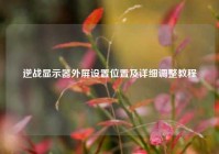 逆战显示器外屏设置位置及详细调整教程