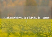 CSGO皮肤全攻略PPT，新手如何选、得、玩皮肤？