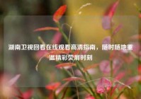 湖南卫视回看在线观看高清指南，随时随地重温精彩荧屏时刻