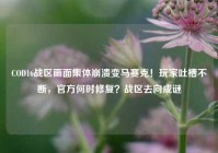 COD16战区画面集体崩溃变马赛克！玩家吐槽不断，官方何时修复？战区去向成谜