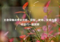 王者荣耀点券全攻略，获取、使用、充值与省钱技巧一篇就够