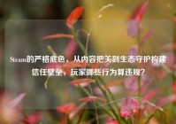 Steam的严格底色，从内容把关到生态守护构建信任壁垒，玩家哪些行为算违规？