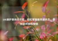 LOL维护查询全攻略，轻松掌握服务器状态，告别游戏掉线烦恼