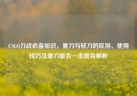 CSGO刀战必备知识，重刀与轻刀的区别、使用技巧及重刀能否一击致命解析