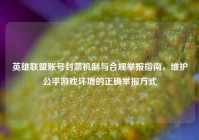 英雄联盟账号封禁机制与合规举报指南，维护公平游戏环境的正确举报方式