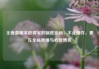 王者荣耀常胜将军的制胜密码，不止操作，更在全局思维与心智博弈