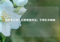 逆战怎么写？在困境里找光，于挣扎中破局