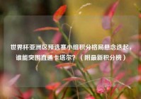 世界杯亚洲区预选赛小组积分格局悬念迭起，谁能突围直通卡塔尔？（附最新积分榜）