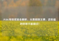 PUBG等级奖励全解析，从青铜到王牌，这些福利你绝不能错过！