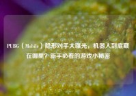 PUBG（Mobile）隐形对手大曝光，机器人到底藏在哪里？新手必看的游戏小秘密