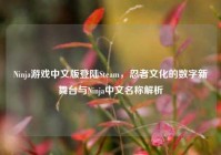 Ninja游戏中文版登陆Steam，忍者文化的数字新舞台与Ninja中文名称解析