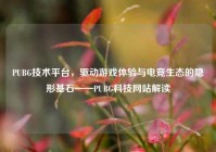 PUBG技术平台，驱动游戏体验与电竞生态的隐形基石——PUBG科技网站解读
