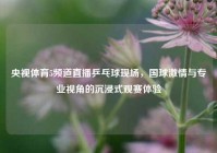 央视体育5频道直播乒乓球现场，国球激情与专业视角的沉浸式观赛体验