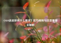 CSGO送皮肤有什么要求？官方规则与注意事项全解析