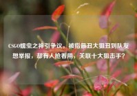 CSGO蠕虫之神引争议，被指最丑大狙丑到队友想举报，却有人抢着用，关联十大狙击手？