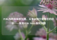 PUBG与网易版权纠葛，从争议到行业规范的启示——聚焦PUBG Mobile版权问题