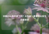 中国PUBG真的凉了吗？从热度、赛事到玩家生态看现状