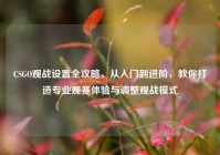 CSGO观战设置全攻略，从入门到进阶，教你打造专业观赛体验与调整观战模式