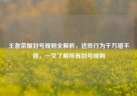 王者荣耀封号规则全解析，这些行为千万碰不得，一文了解所有封号规则