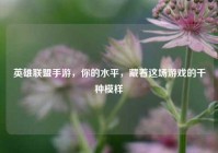 英雄联盟手游，你的水平，藏着这场游戏的千种模样