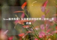 Steam服务恢复！玩家重返游戏世界，社区一片欢腾