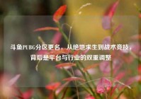 斗鱼PUBG分区更名，从绝地求生到战术竞技，背后是平台与行业的双重调整