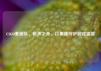 CSGO素质队，枪声之外，以素质守护游戏温度