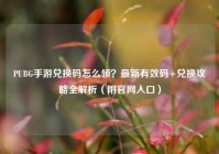 PUBG手游兑换码怎么领？最新有效码+兑换攻略全解析（附官网入口）