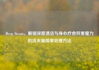 Deep Steam，解锁深度清洁与身心疗愈双重魔力的洗衣最简单处理方法
