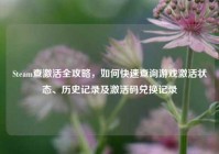 Steam查激活全攻略，如何快速查询游戏激活状态、历史记录及激活码兑换记录