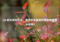 LOL老玩家回忆杀，那些年皮肤真的有隐藏属性加成吗？