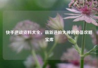 快手逆战资料大全，萌新进阶大神的必备攻略宝库