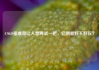 CSGO虽难却让人想再试一把，它到底好不好玩？