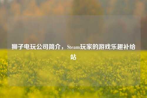 狮子电玩公司简介，Steam玩家的游戏乐趣补给站