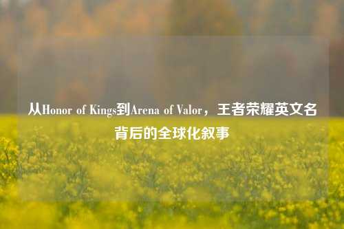 从Honor of Kings到Arena of Valor，王者荣耀英文名背后的全球化叙事