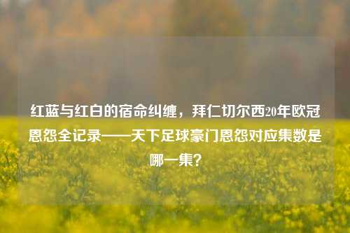 红蓝与红白的宿命纠缠，拜仁切尔西20年欧冠恩怨全记录——天下足球豪门恩怨对应集数是哪一集？