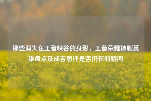 那些消失在王者峡谷的身影，王者荣耀被删英雄盘点及成吉思汗是否仍在的疑问