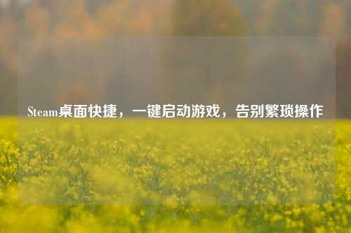 Steam桌面快捷,一键启动游戏,告别繁琐操作