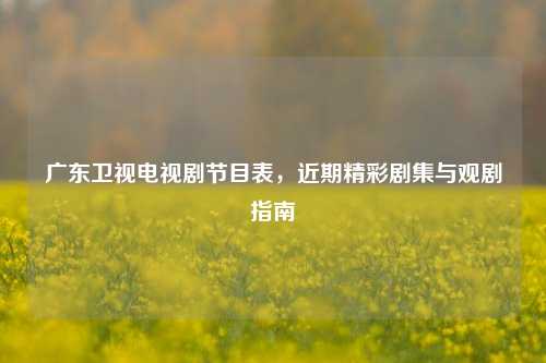 广东卫视电视剧节目表，近期精彩剧集与观剧指南