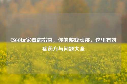 CSGO玩家看病指南,你的游戏顽疾,这里有对症药方与问题大全