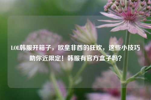 LOL韩服开箱子，欧皇非酋的狂欢，这些小技巧助你近限定！韩服有官方盒子吗？