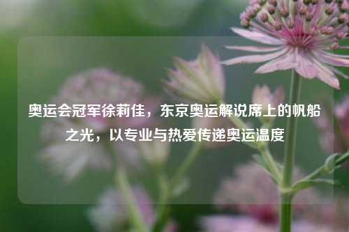 奥运会冠军徐莉佳,东京奥运解说席上的帆船之光,以专业与热爱传递奥运温度