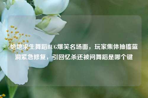 绝地求生舞蹈BUG爆笑名场面，玩家集体抽搐蓝洞紧急修复，引回忆杀还被问舞蹈是哪个键