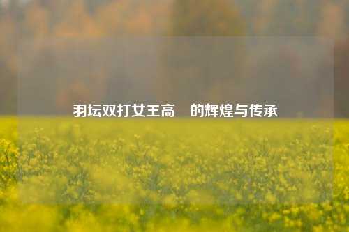 羽坛双打女王高崚的辉煌与传承