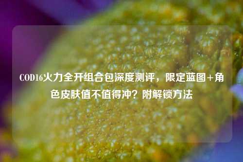COD16火力全开组合包深度测评,限定蓝图+角色皮肤值不值得冲?附解锁方法
