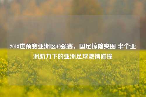 2018世预赛亚洲区40强赛，国足惊险突围 半个亚洲助力下的亚洲足球激情碰撞