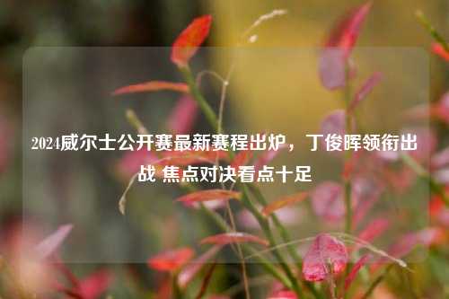 2024威尔士公开赛最新赛程出炉,丁俊晖领衔出战 焦点对决看点十足