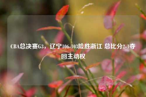 CBA总决赛G3,辽宁106-103险胜浙江 总比分2-1夺回主动权